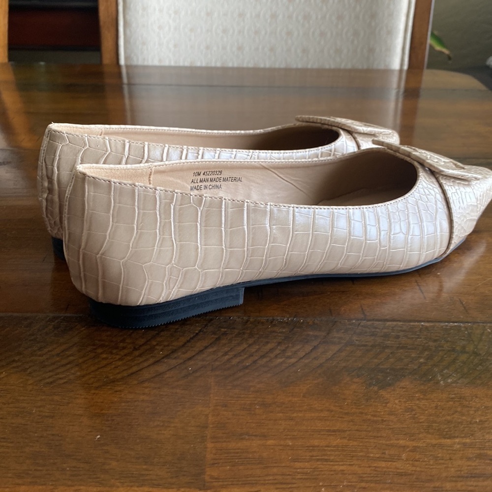 CATO CROC BUCKLE FLATS TAUPE-GRAY - Picture 5 of 8